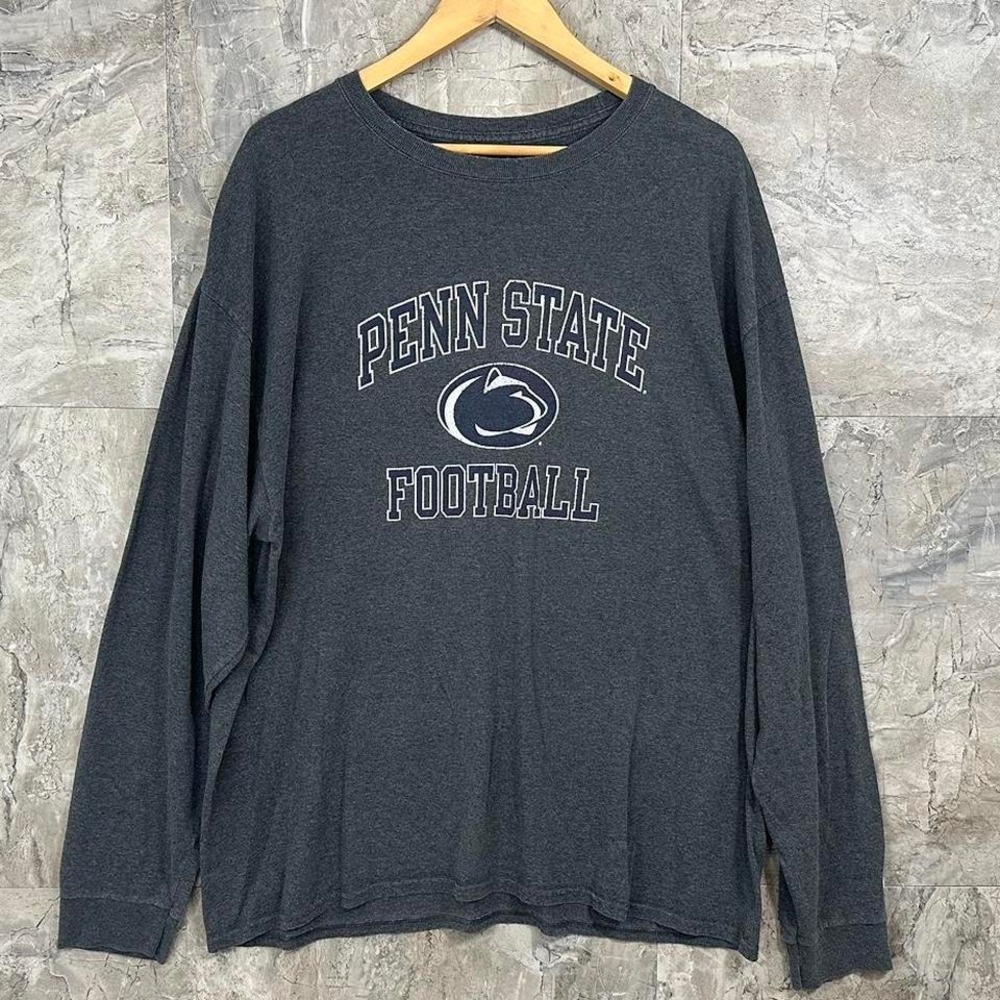 Grey Penn State long‎ sleeve football shirt Men's 2XL  #PennState #NittanyLions